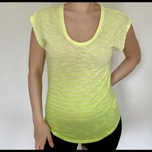 Express short-sleeve yellow striped t-shirt XS